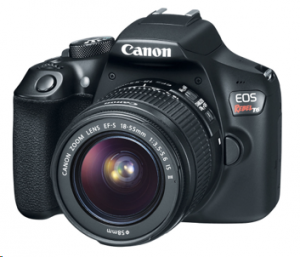 Câmera canon como exemplo