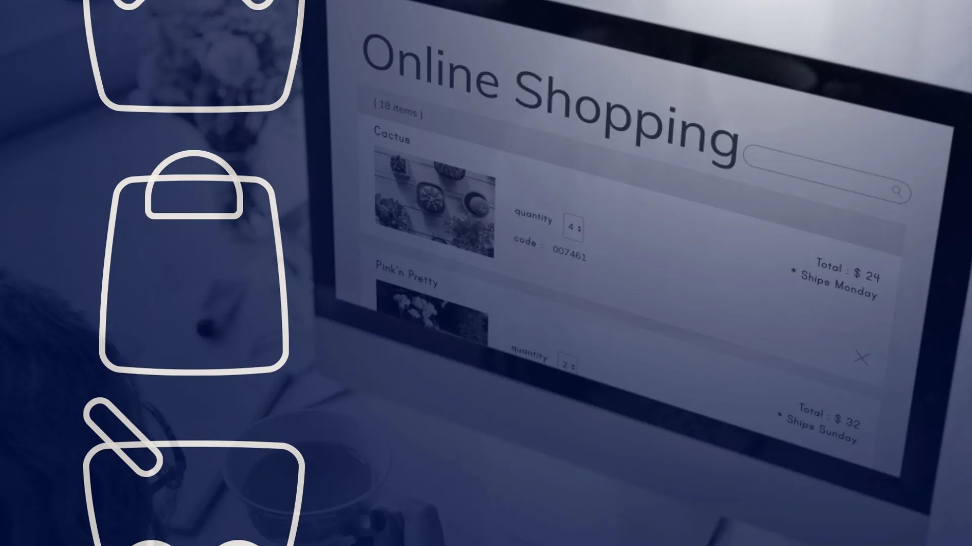 Computador com loja virtual aberta representando a plataforma de e-commerce