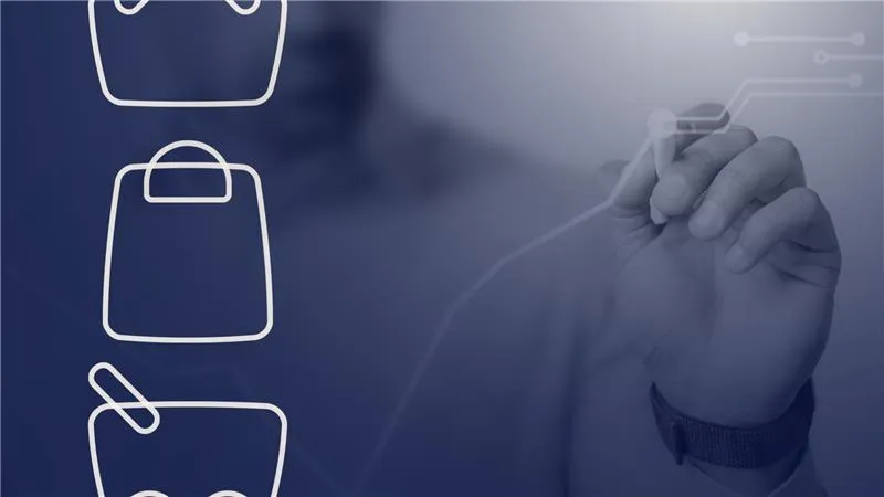 Homem com uma caneta e um gráfico de crescimento, representando as vendas no 3/3